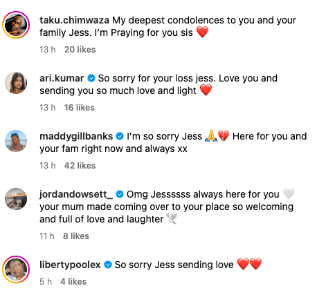 jessica losurdo mother death comments